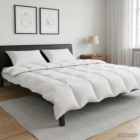Vidaxl dekbedset 2 st 200 x 200 cm zomer 150 gsm bamboevezel wit
