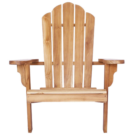 Vidaxl tuinstoel adirondack naturel massief teakhout