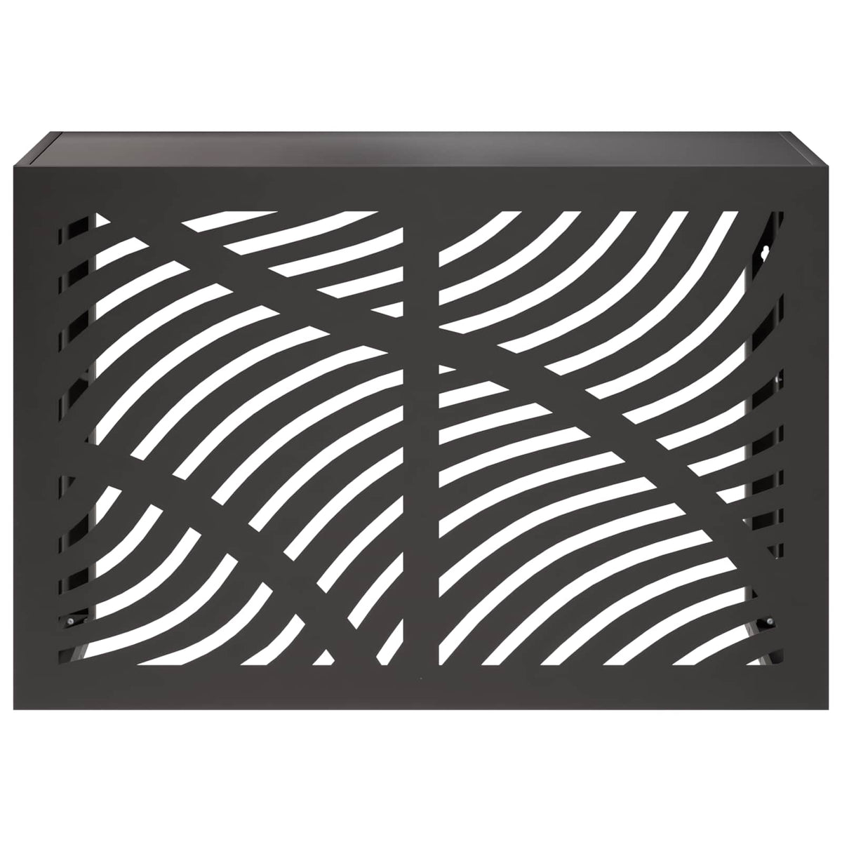 Vidaxl omkasting voor airconditioner zwart 90 x 40 x 60 cm staal
