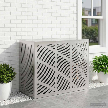 Vidaxl airconditioner hoes zilver 110 x 50 x 80 cm
