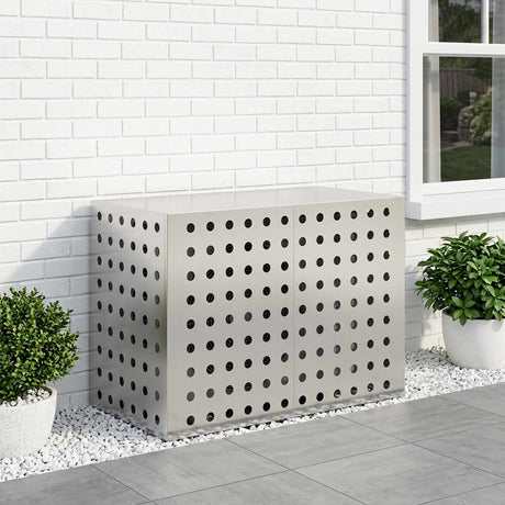 Vidaxl airconditioner hoes zilver 100 x 50 x 70 cm roestvrij staal
