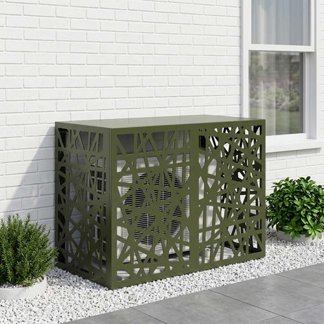 Vidaxl airconditioner hoes olijfgroen 100 x 50 x 70 cm staal