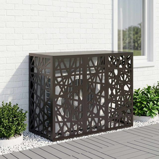 Vidaxl airconditioner hoes zwart 110 x 50 x 80 cm staal