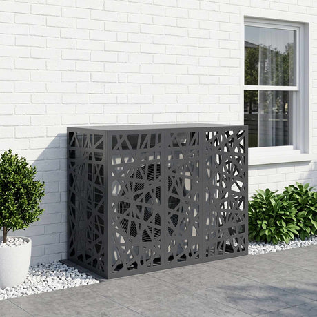 Vidaxl airconditioner hoes antraciet 110 x 50 x 80 cm staal