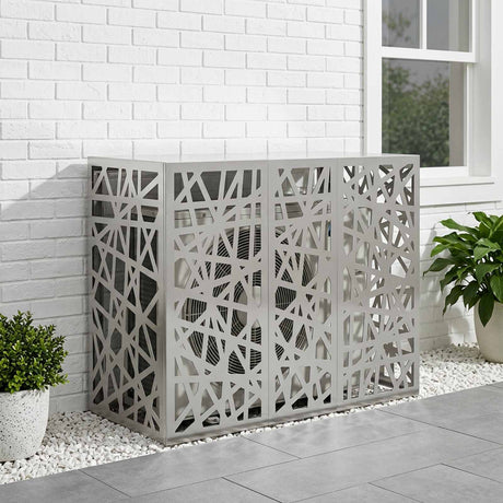 Vidaxl airconditioner hoes zilver 110 x 50 x 80 cm
