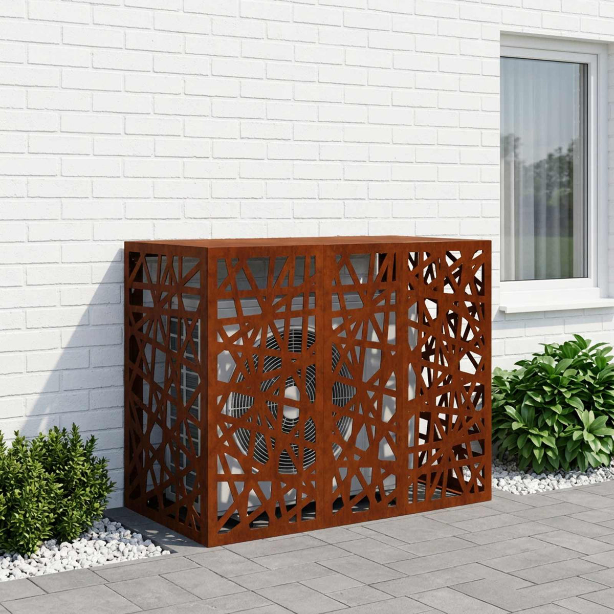 Vidaxl airconditioner hoes roestkleurig 110 x 50 x 80 cm