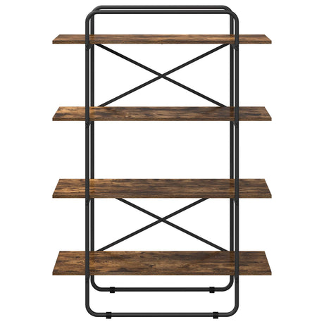 Vidaxl boekenrek 4-laags 100 x 35 x 140 cm pb gerookt eiken