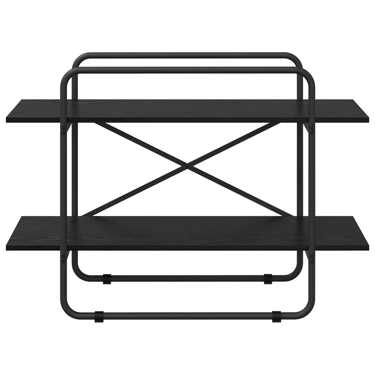 Vidaxl boekenrek 2-laags 100 x 35 x 70 cm pb zwart eiken