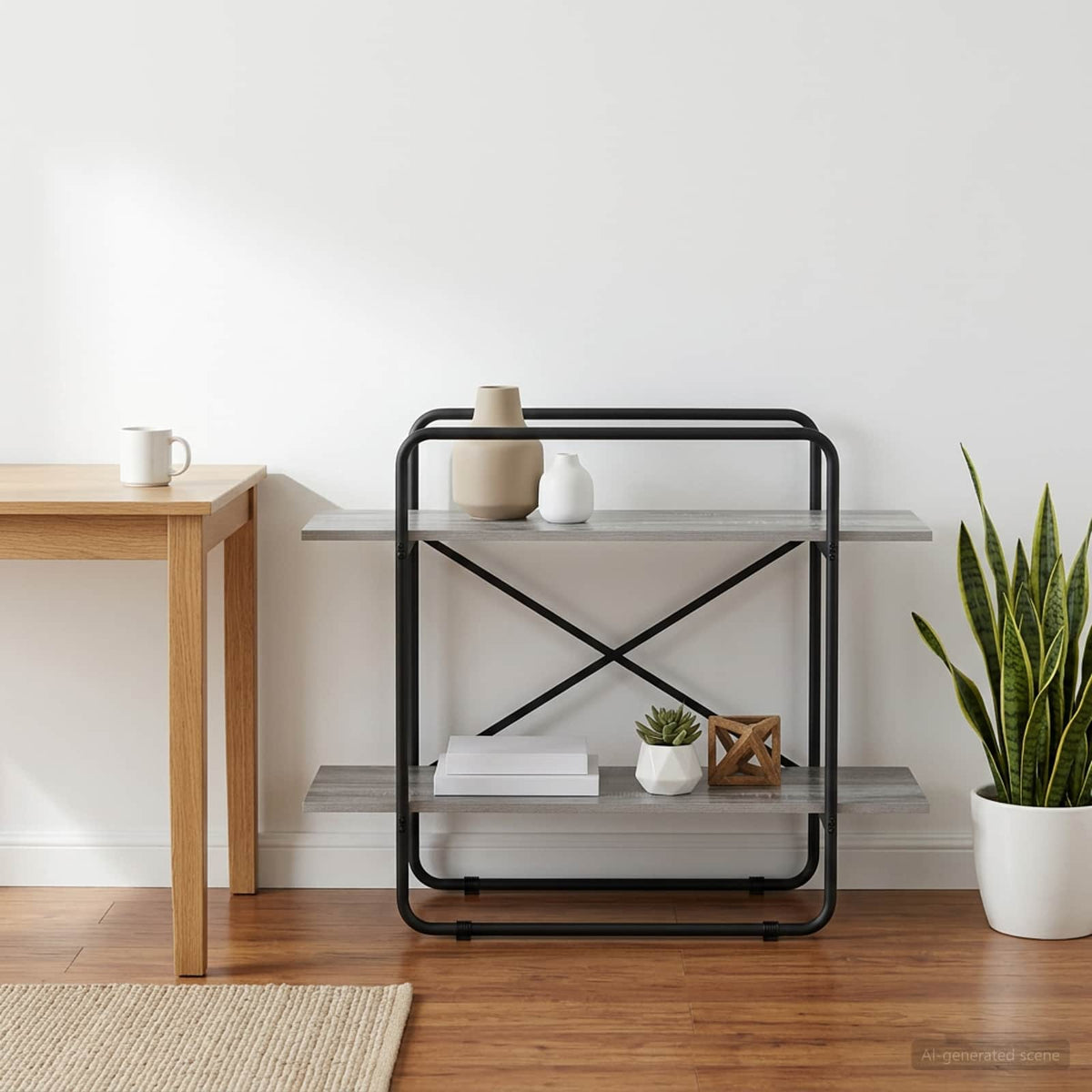 Vidaxl boekenrek 2-laags 100 x 35 x 70 cm pb grijs sonoma