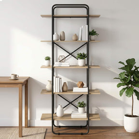 Vidaxl boekenrek 5-laags 80 x 35 x 175,5 cm pb sonoma eiken