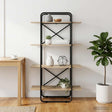 Vidaxl boekenrek 4-laags 80 x 35 x 140 cm pb sonoma eiken