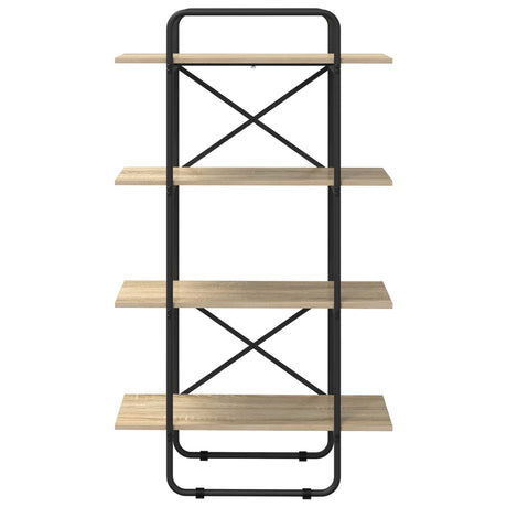 Vidaxl boekenrek 4-laags 80 x 35 x 140 cm pb sonoma eiken
