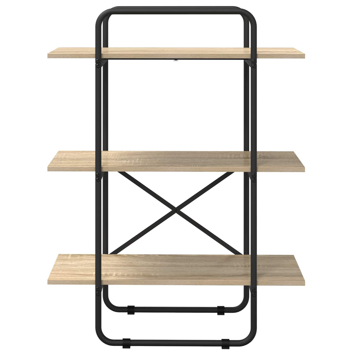 Vidaxl boekenrek 3-laags 80 x 35 x 105 cm pb sonoma eiken