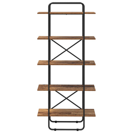Vidaxl boekenrek 5-laags 60 x 35 x 175,5 cm pb eikenhout