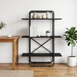 Vidaxl boekenrek 3-laags 60 x 35 x 105 cm pb zwart eiken