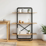 Vidaxl boekenrek 3-laags 60 x 35 x 105 cm pb artisanaal eiken