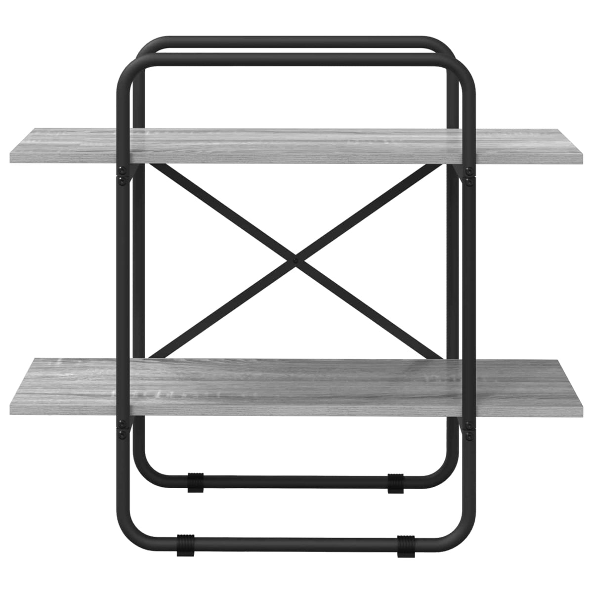Vidaxl boekenrek 2-laags 60 x 35 x 70 cm pb grijs sonoma