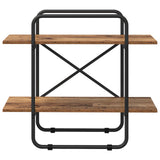 Vidaxl boekenrek 2-laags 60 x 35 x 70 cm pb eikenhout