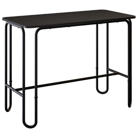 Vidaxl eettafel 100 x 50 x 75 cm bewerkt hout zwart rechthoekig