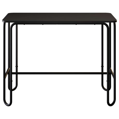 Vidaxl eettafel 100 x 50 x 75 cm bewerkt hout zwart rechthoekig