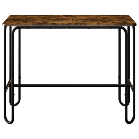 Vidaxl eettafel 100 x 50 x 75 cm bewerkt hout gerookt eiken