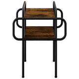 Vidaxl salontafel gerookt eiken 40 x 40 x 51 cm bewerkt hout
