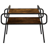 Vidaxl salontafel gerookt eiken 70 x 50 x 51 cm bewerkt hout