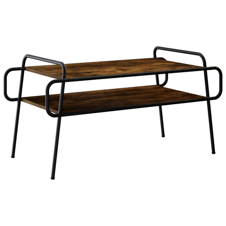 Vidaxl salontafel gerookt eiken 100 x 50 x 51 cm bewerkt hout