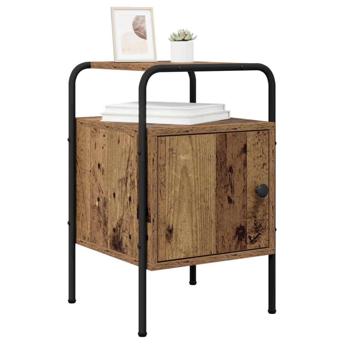 Vidaxl nachtkastje oud hout bewerkt hout