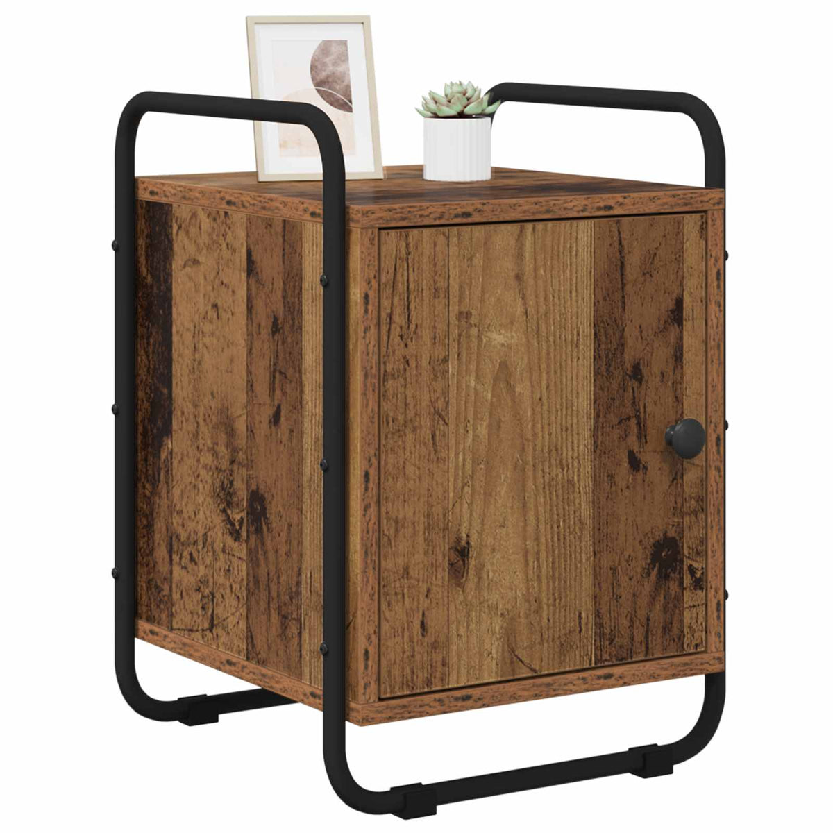 Vidaxl nachtkastje 2 st oud hout bewerkt hout