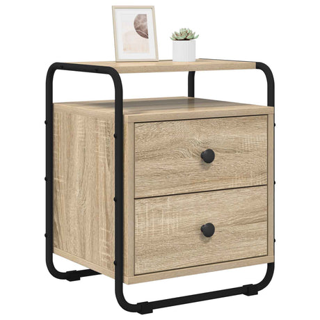 Vidaxl nachtkastje sonoma eiken 40 x 36,5 x 50 cm bewerkt hout