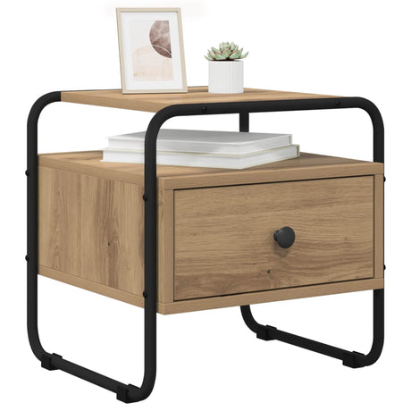 Vidaxl nachtkastje artisanaal eiken bewerkt hout