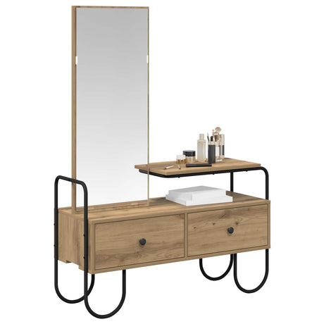 Vidaxl plafondtafel artisanaal eiken 100 x 36,5 x 136 cm bewerkt hout