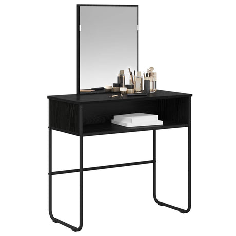 Vidaxl plafondtafel zwart eiken 81 x 40 x 131 cm bewerkt hout