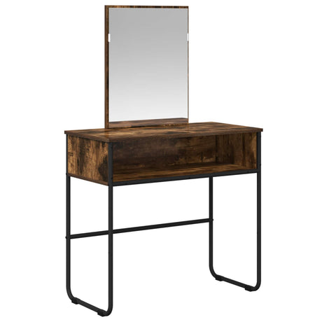 Vidaxl plafondtafel gerookt eiken 81 x 40 x 131 cm bewerkt hout
