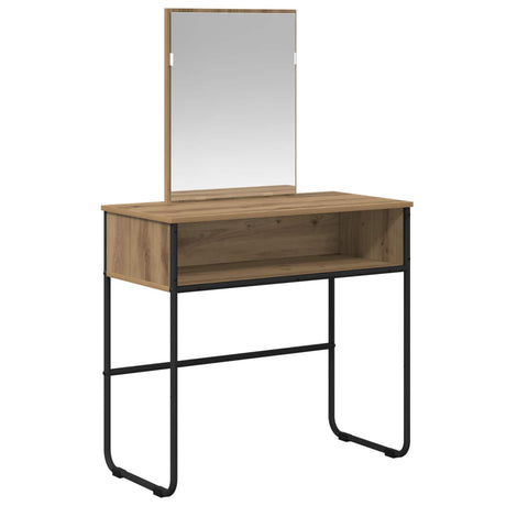 Vidaxl plafondtafel artisanaal eiken 81 x 40 x 131 cm bewerkt hout