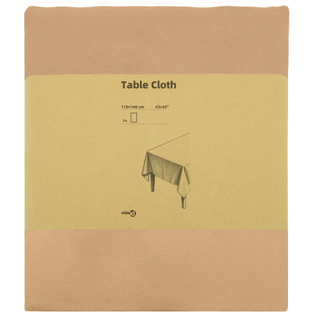 Vidaxl tafelkleed rechthoekig beige 110 x 140 cm polyester