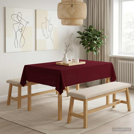 Vidaxl tafelkleed rechthoekig wijnrood 110 x 140 cm polyester