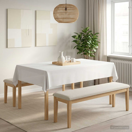 Vidaxl tafelkleed 5 st rechthoekig wit 110 x 160 cm polyester