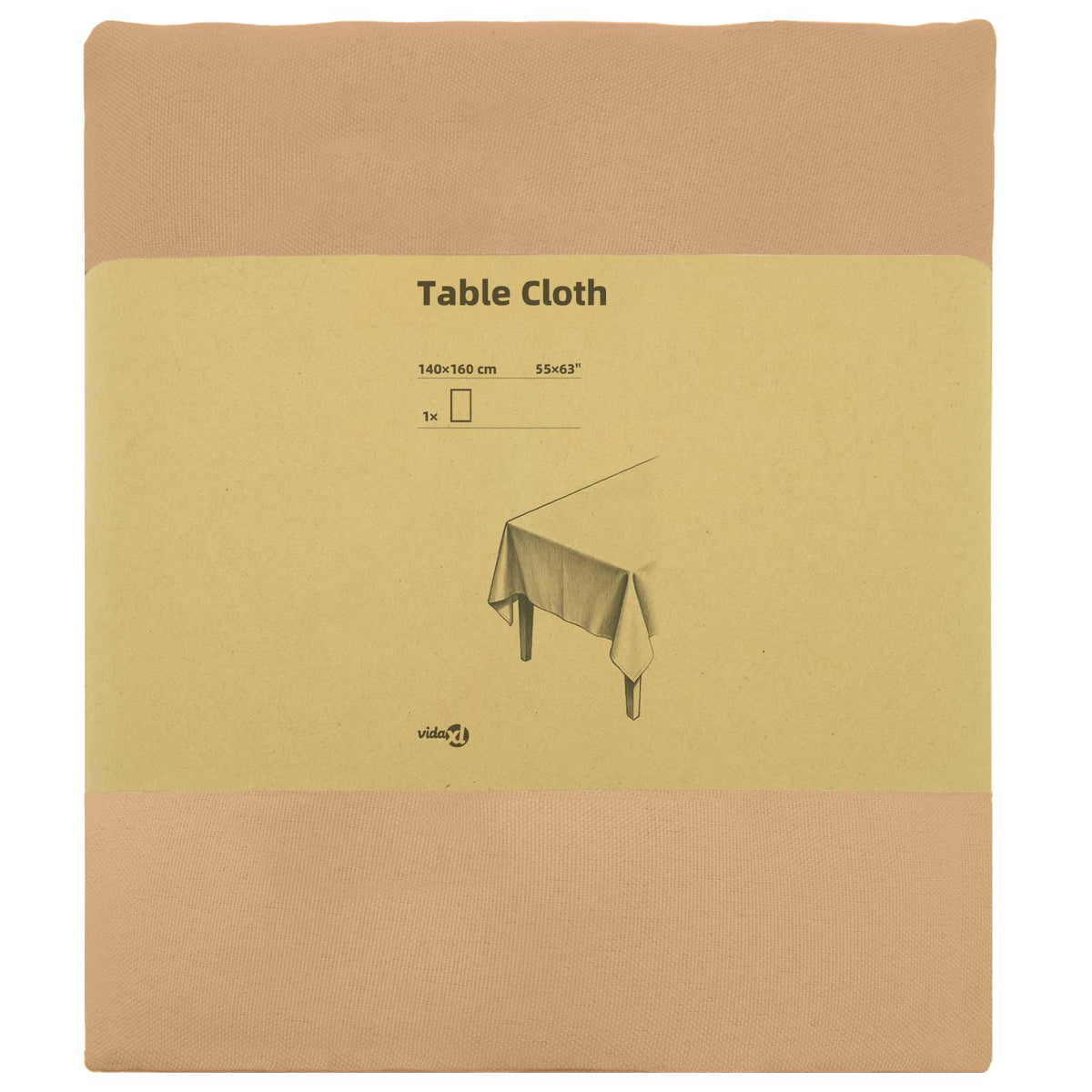 Vidaxl tafelkleed rechthoekig beige 140 x 160 cm polyester
