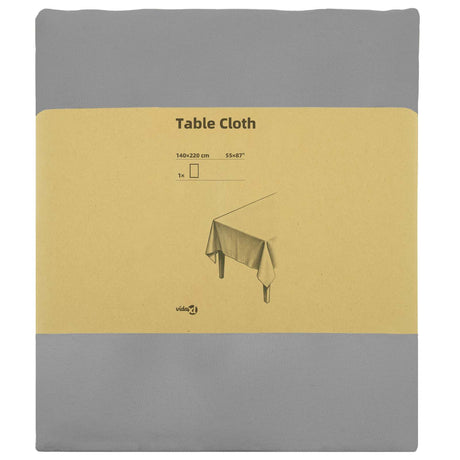 Vidaxl tafelkleed rechthoekig lichtgrijs 140 x 220 cm polyester