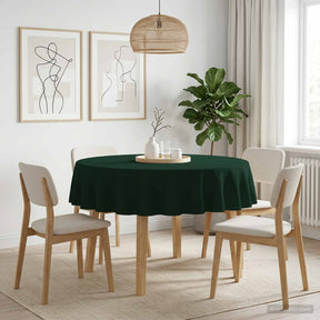 Vidaxl tafelkleed 5 st rond donkergroen ø 180 cm polyester