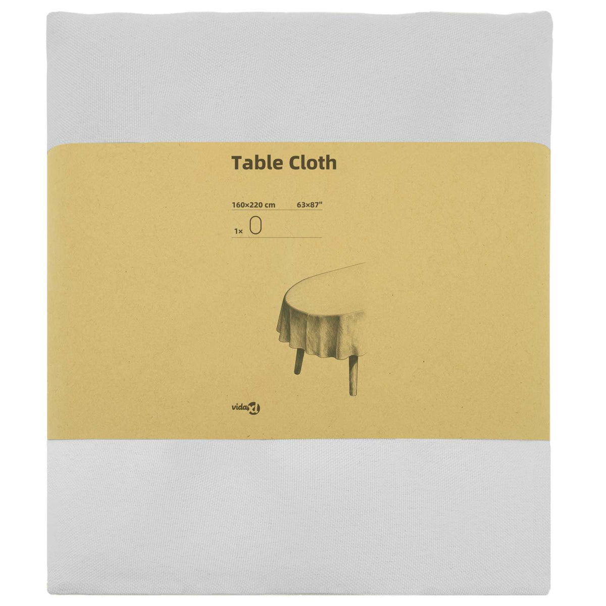 Vidaxl tafelkleed ovaal wit 160 x 220 cm polyester