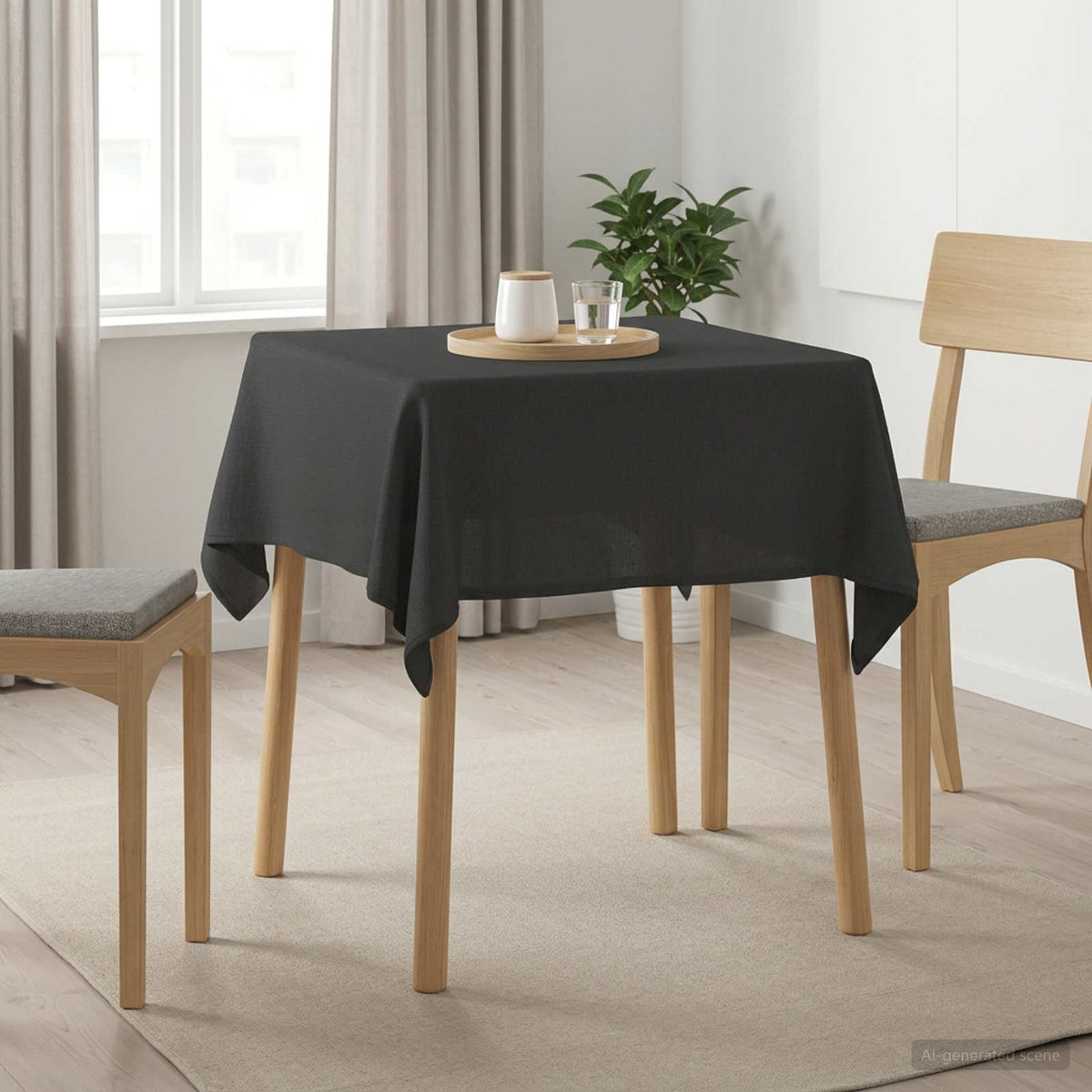 Vidaxl tafelkleed vierkant donkergrijs 90 x 90 cm