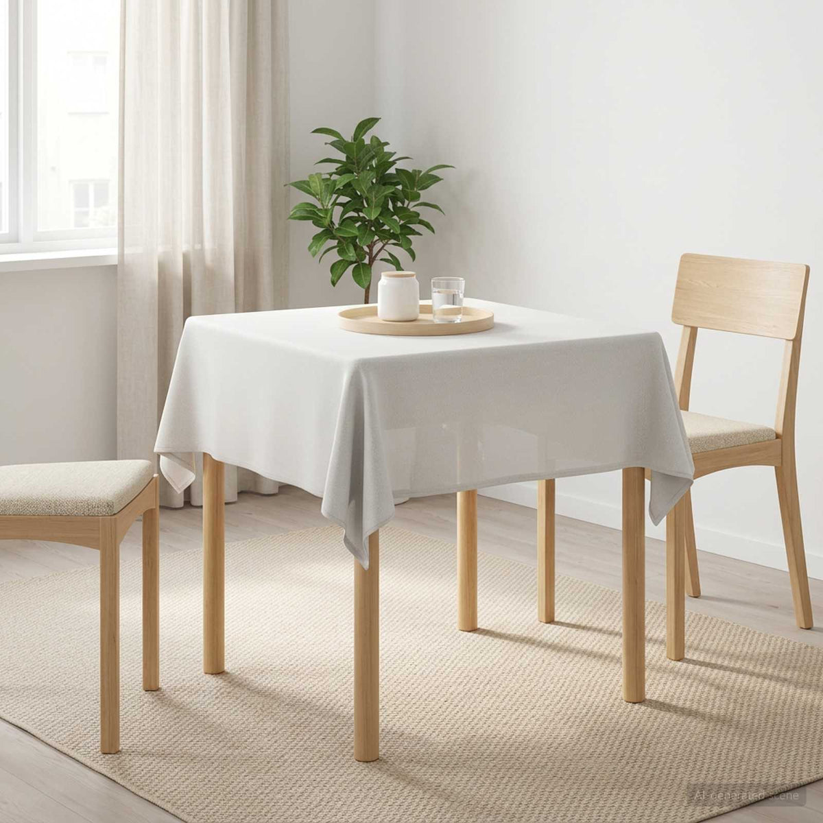 Vidaxl tafelkleed vierkant wit 90 x 90 cm