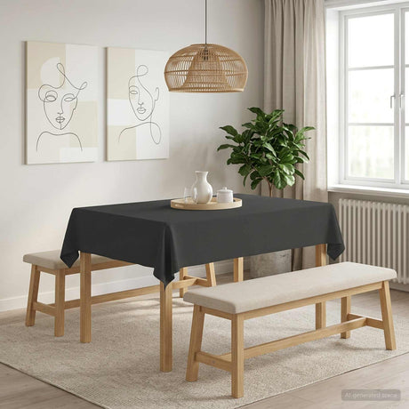 Vidaxl tafelkleed rechthoekig donkergrijs 140 x 180 cm