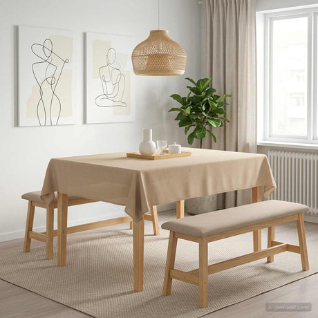 Vidaxl tafelkleed 5 st rechthoekig beige 110 x 140 cm