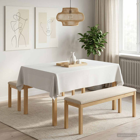 Vidaxl tafelkleed 5 st rechthoekig wit 140 x 180 cm