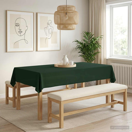 Vidaxl tafelkleed 5 st rechthoekig donkergroen 140 x 220 cm