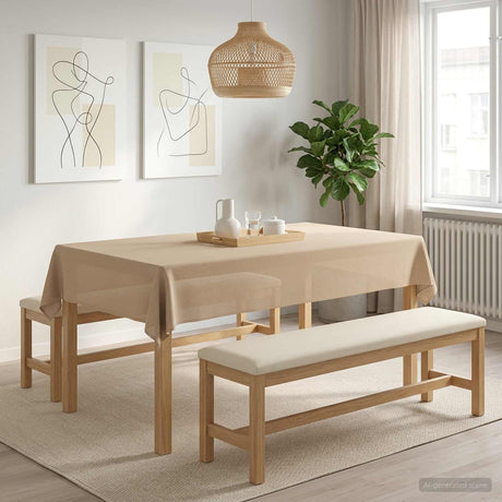Vidaxl tafelkleed rechthoekig beige 110 x 160 cm